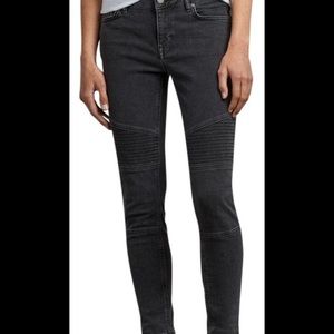 All saints cropped biker jeans